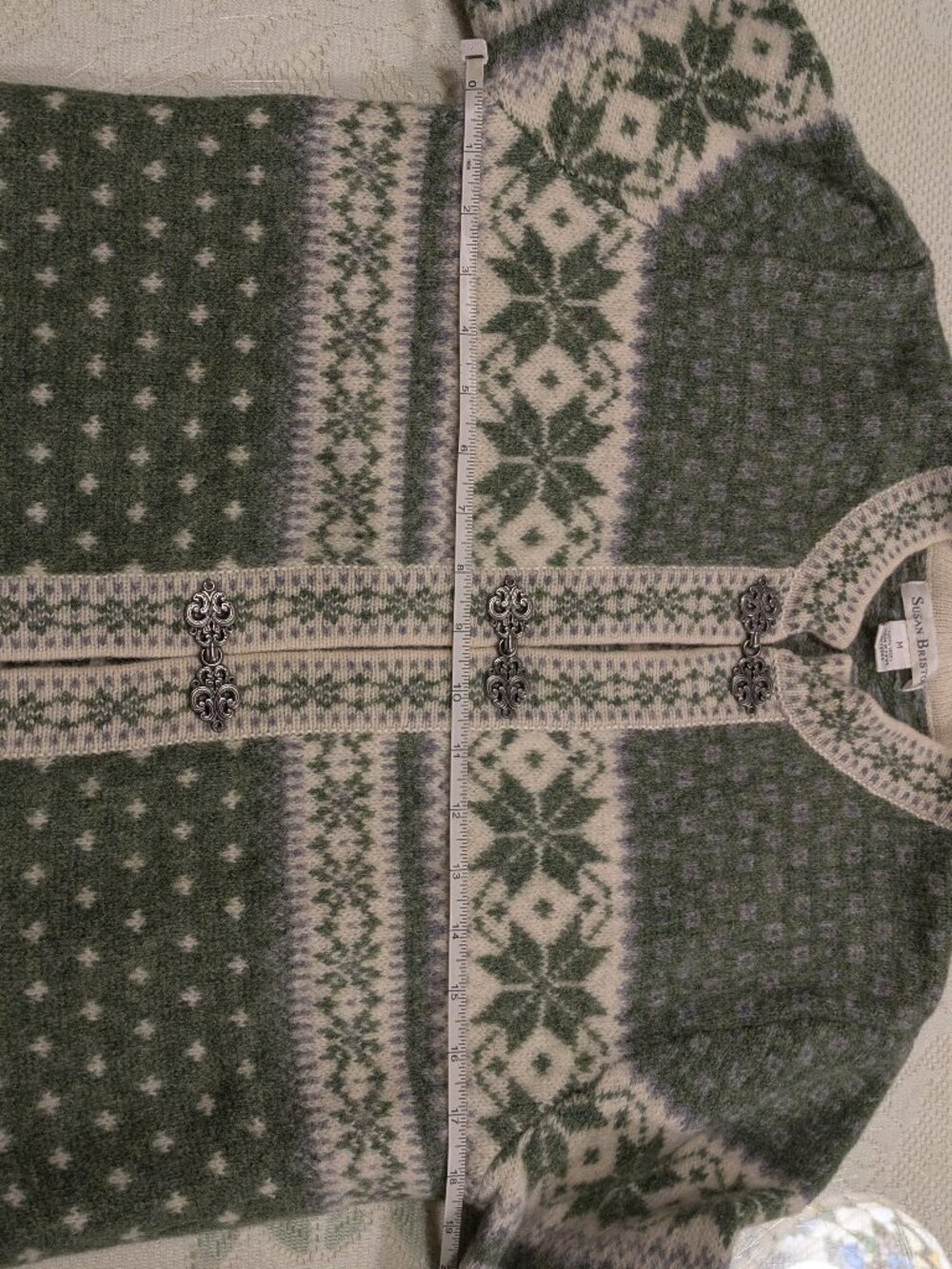 Susan Bristol VINTAGE Wool Cardigan Size M - Picture 3 of 5